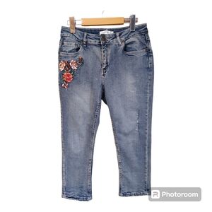 Embroidered Blue Jeans